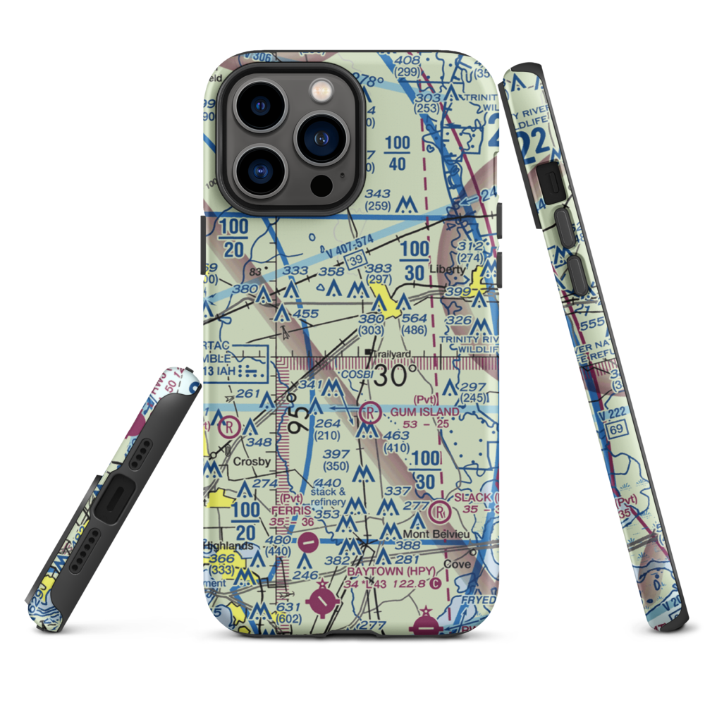 Seaberg Ranch Airport (21TE) VFR Sectional  Tough iPhone Case iPhone 13 Pro Max model shown