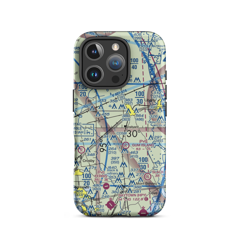 Seaberg Ranch Airport (21TE) VFR Sectional  Tough iPhone Case iPhone 16 Pro model shown