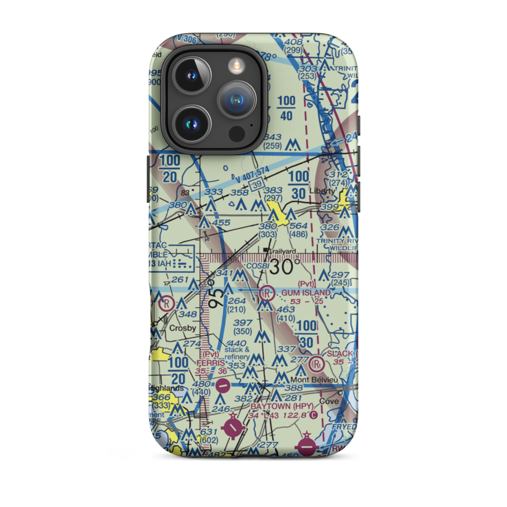 Seaberg Ranch Airport (21TE) VFR Sectional  Tough iPhone Case iPhone 16 Pro Max model shown