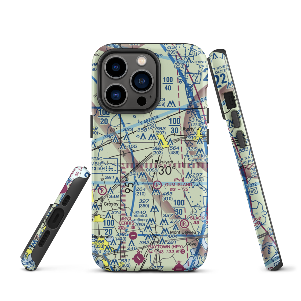 Seaberg Ranch Airport (21TE) VFR Sectional  Tough iPhone Case iPhone 13 Pro model shown