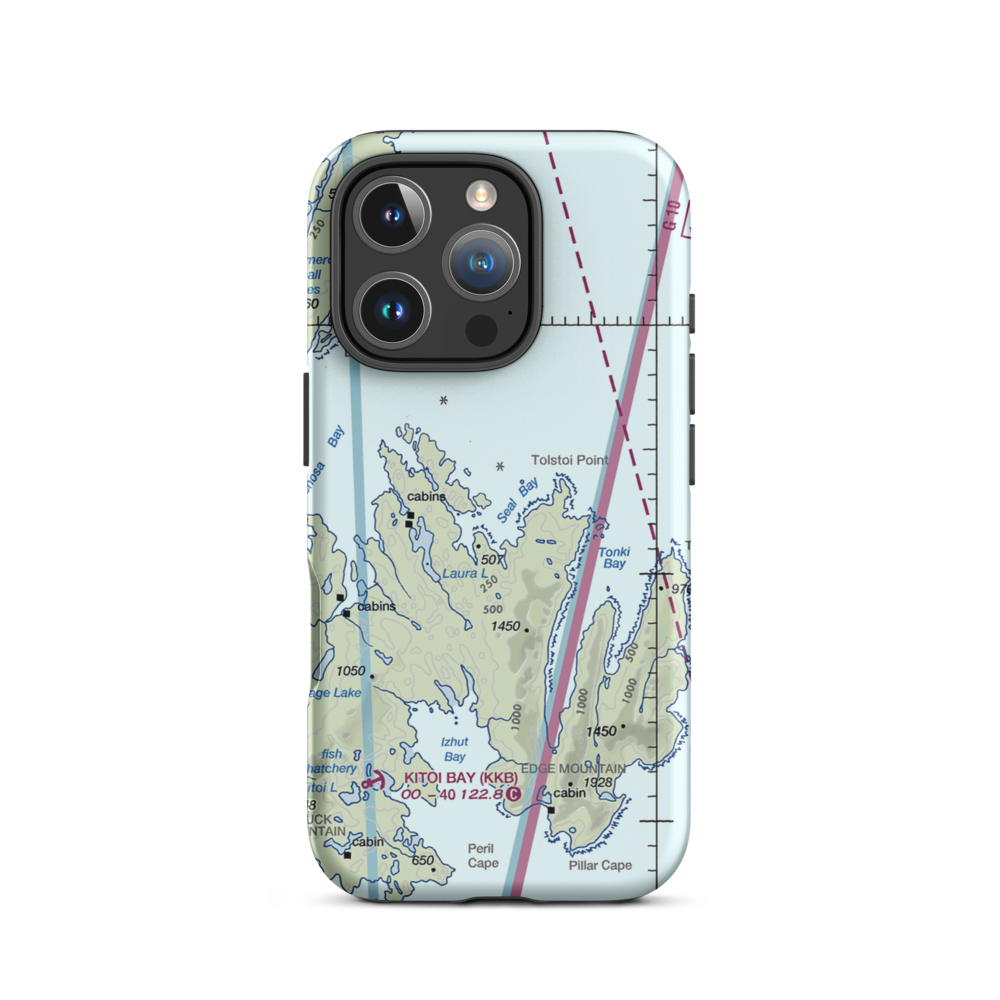 Seal Bay Seaplane Base (SYB) VFR Sectional  Tough iPhone Case iPhone 16 Pro model shown