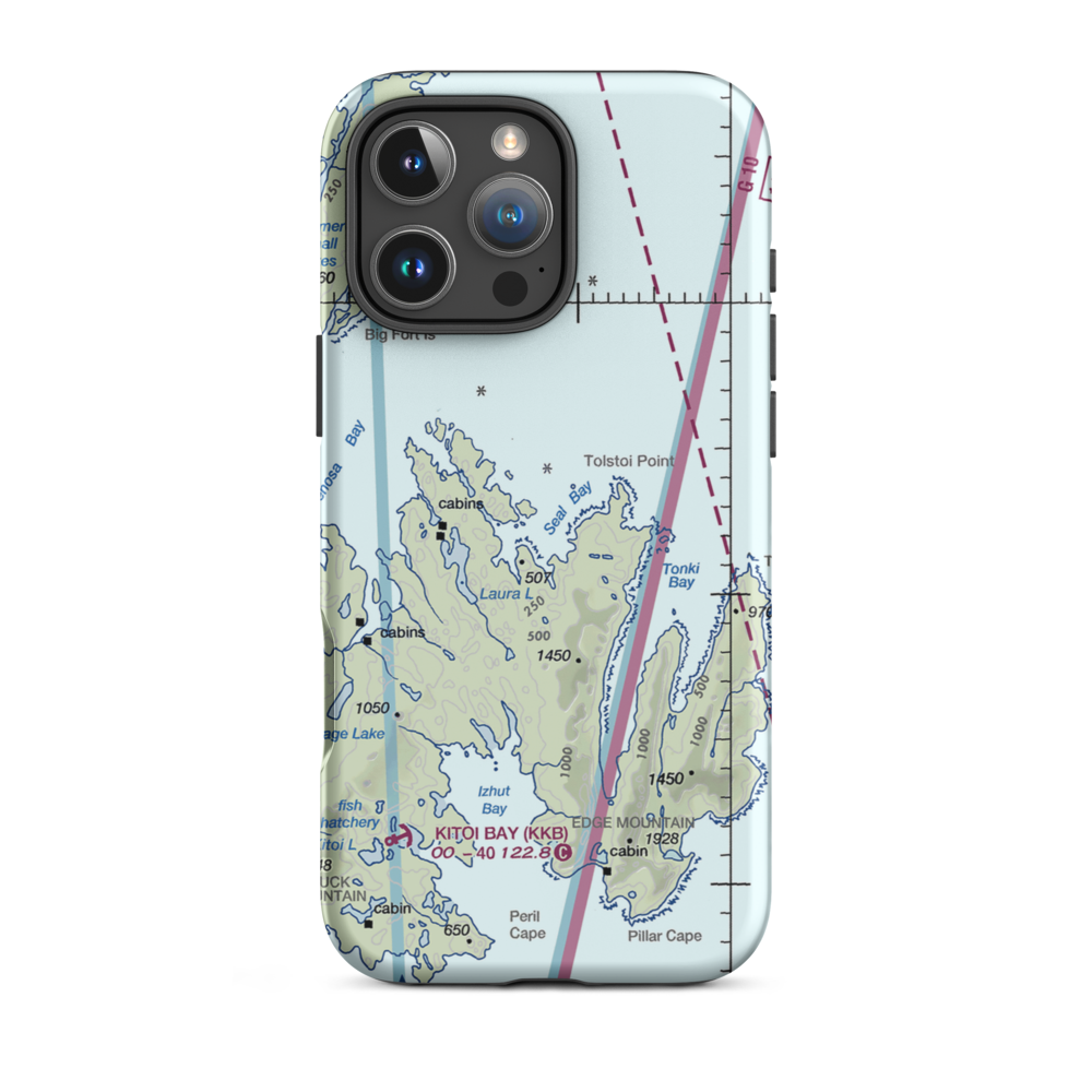 Seal Bay Seaplane Base (SYB) VFR Sectional  Tough iPhone Case iPhone 16 Pro Max model shown