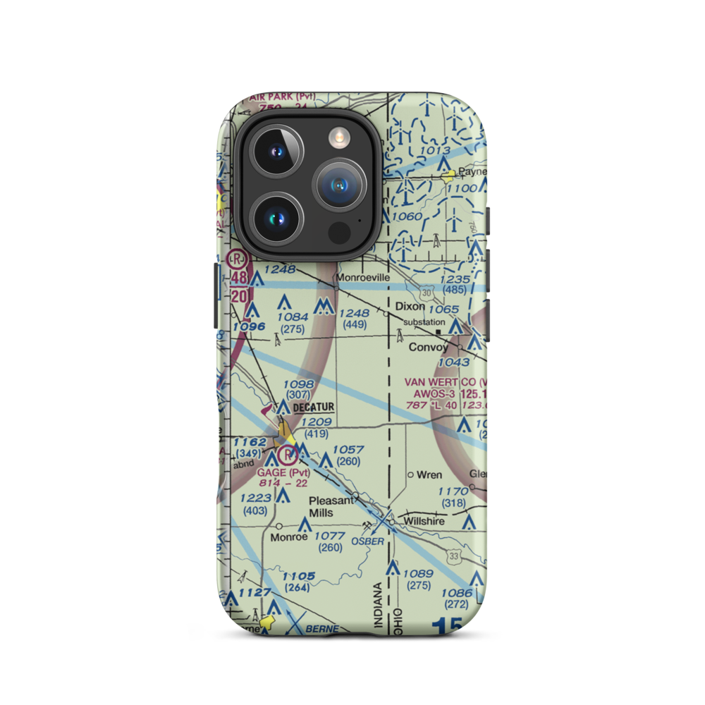 Sealscott Airport (IN58) VFR Sectional  Tough iPhone Case iPhone 16 Pro model shown