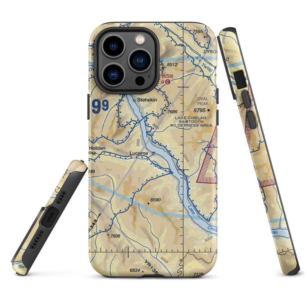 Seaplane Landing Area Seaplane Base (WA13) VFR Sectional  Tough iPhone Case iPhone 13 Pro Max model shown