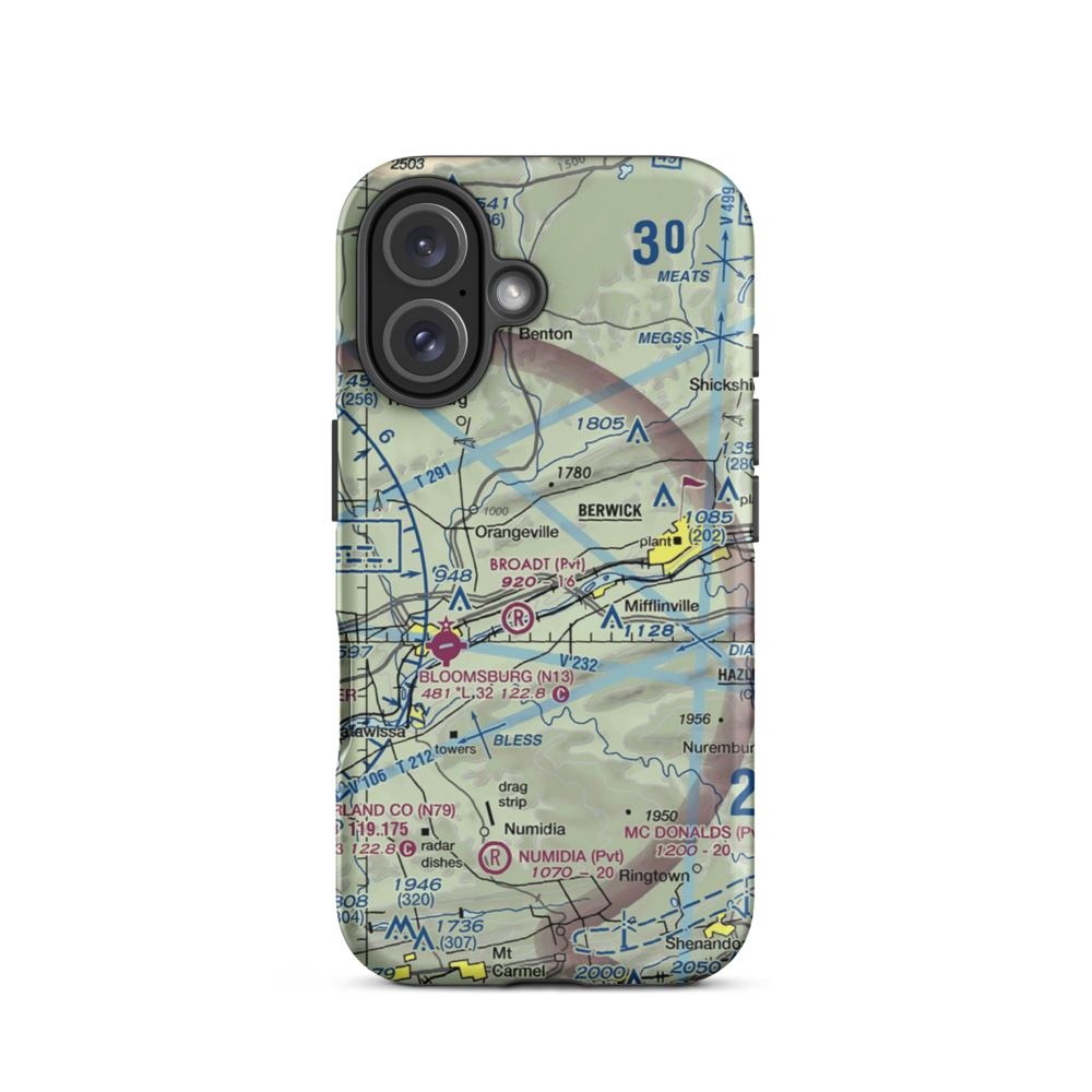 Seesholtz Airport (86PN) VFR Sectional  Tough iPhone Case iPhone 16 model shown