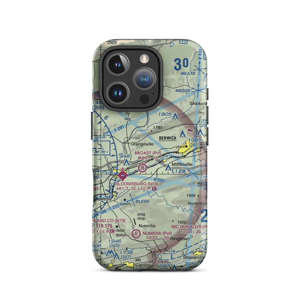 Seesholtz Airport (86PN) VFR Sectional  Tough iPhone Case iPhone 16 Pro model shown