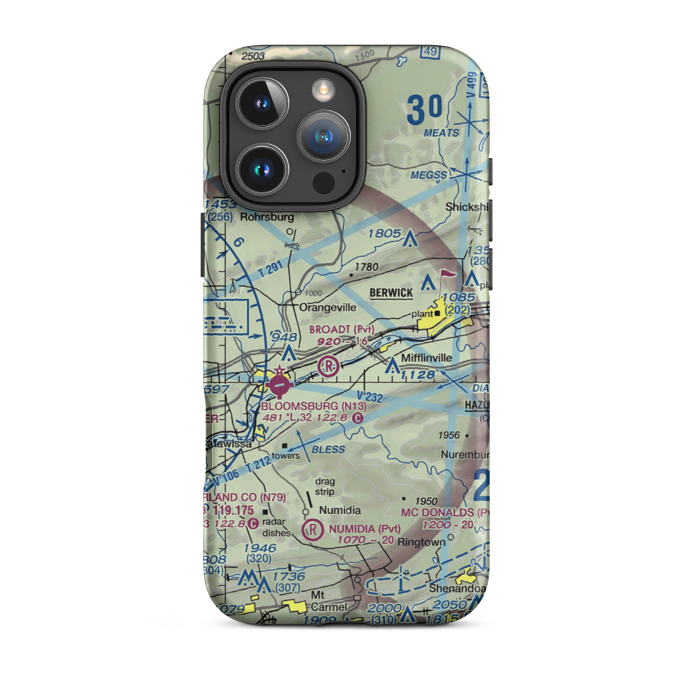 Seesholtz Airport (86PN) VFR Sectional  Tough iPhone Case iPhone 16 Pro Max model shown