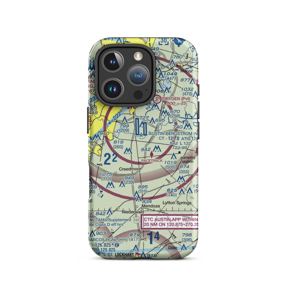 Seidel Ranch Airport (02XS) VFR Sectional  Tough iPhone Case iPhone 16 Pro model shown