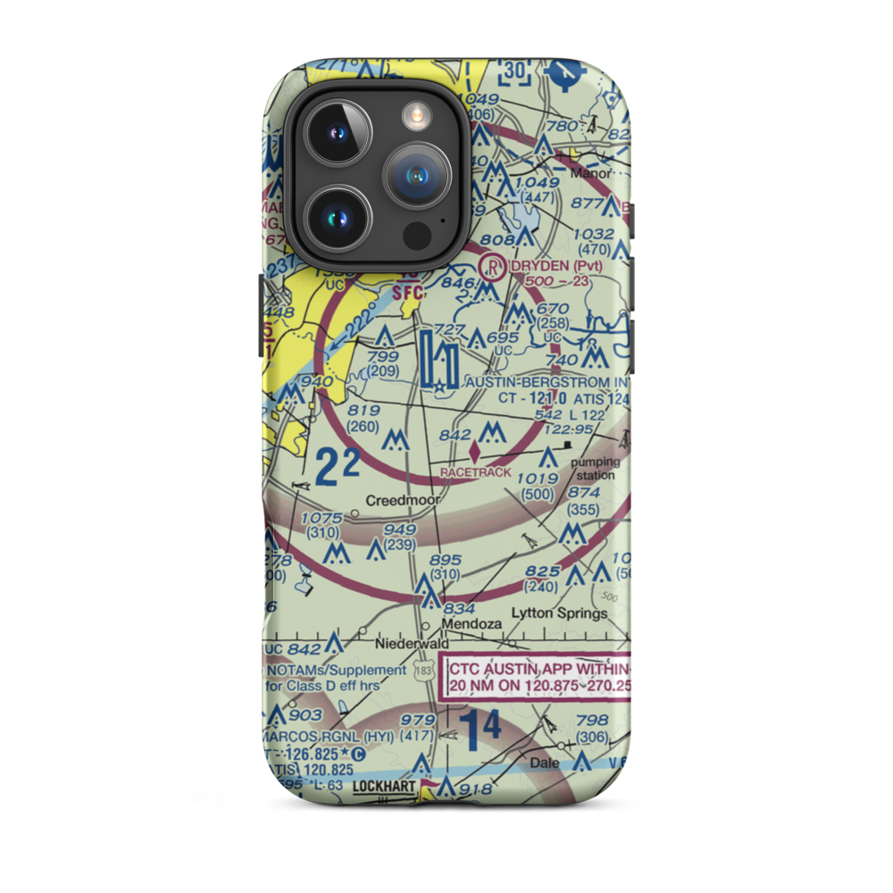 Seidel Ranch Airport (02XS) VFR Sectional  Tough iPhone Case iPhone 16 Pro Max model shown
