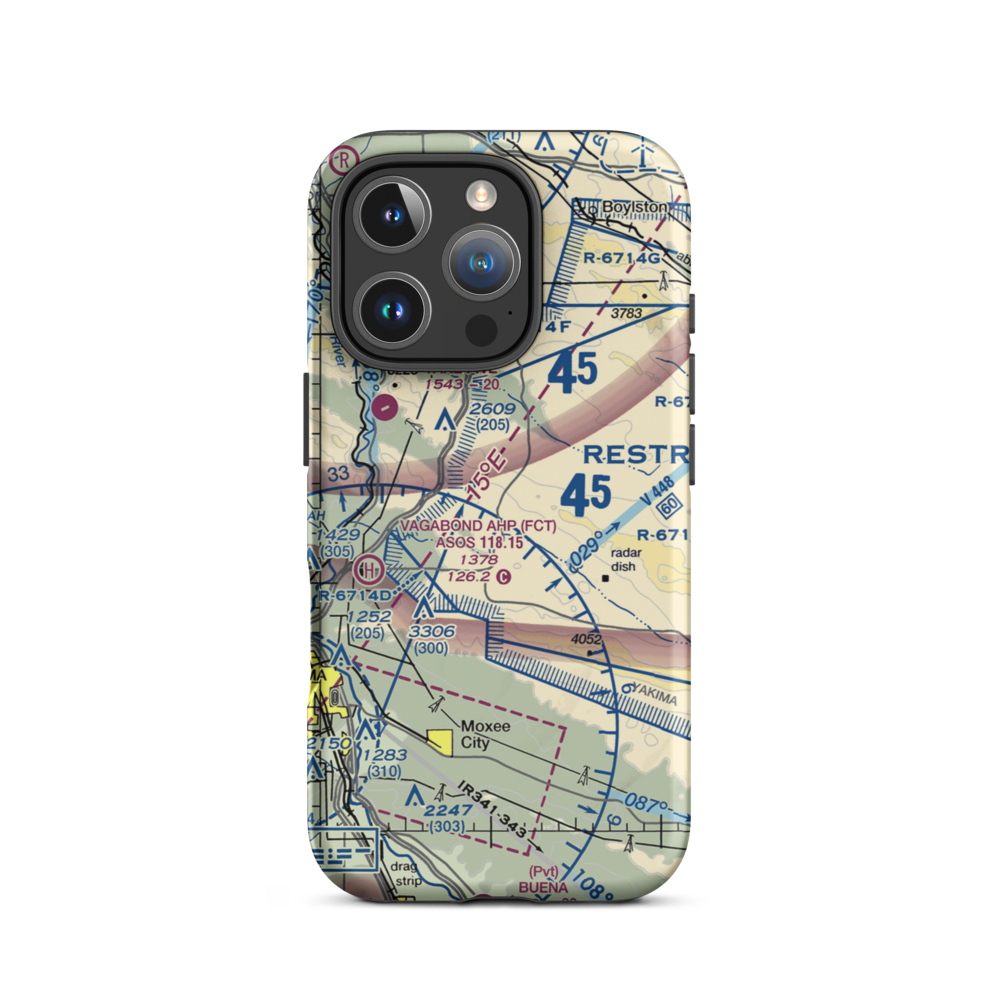 Selah Creek Landing Zone Airport (US-0087) VFR Sectional  Tough iPhone Case iPhone 16 Pro model shown