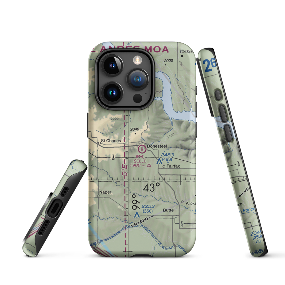 Selle Airport (SD30) VFR Sectional  Tough iPhone Case iPhone 15 Pro model shown
