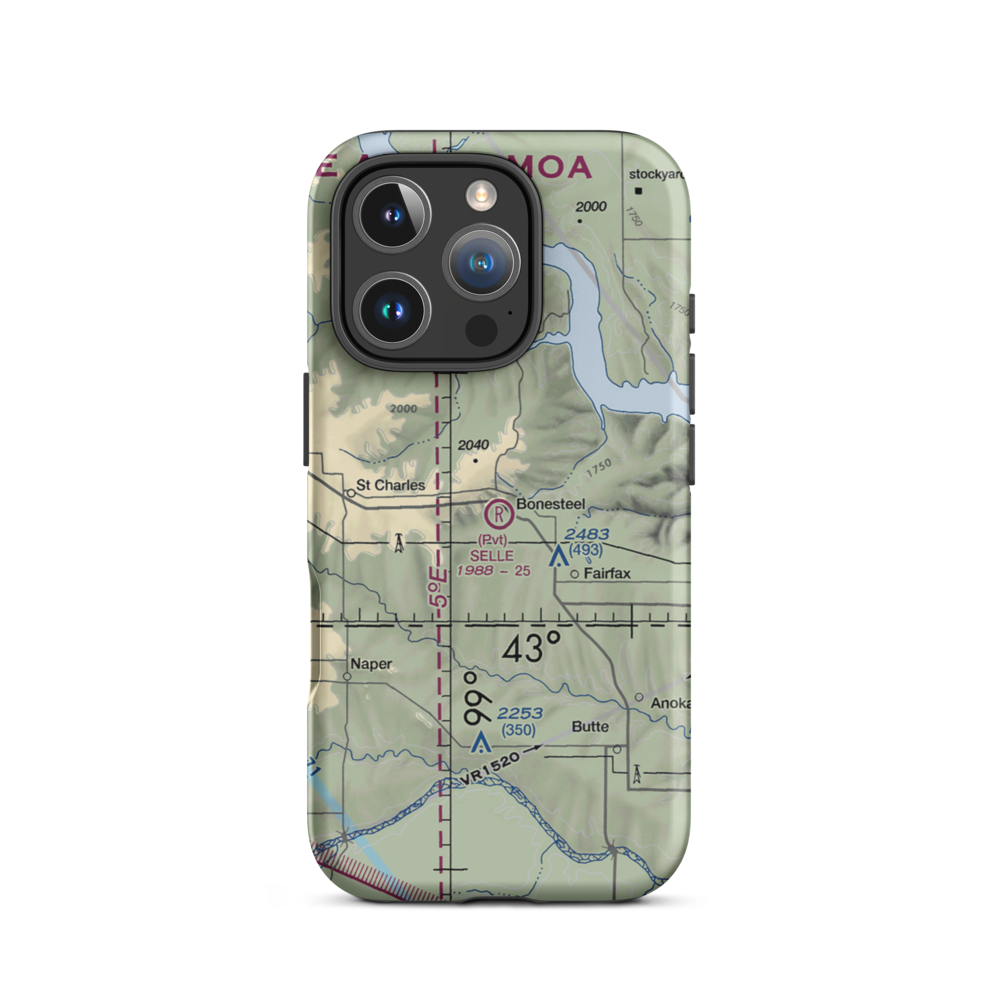 Selle Airport (SD30) VFR Sectional  Tough iPhone Case iPhone 16 Pro model shown