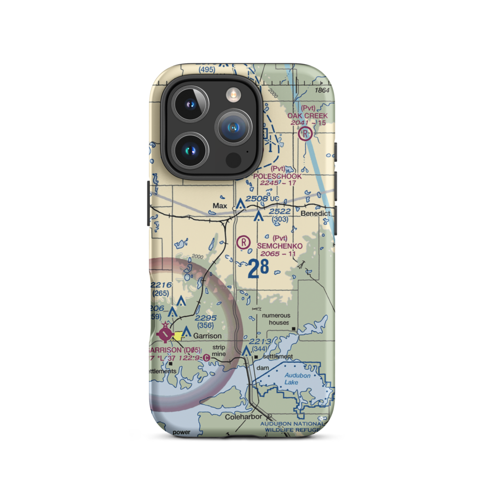 Semchenko Airport (5NA0) VFR Sectional  Tough iPhone Case iPhone 16 Pro model shown