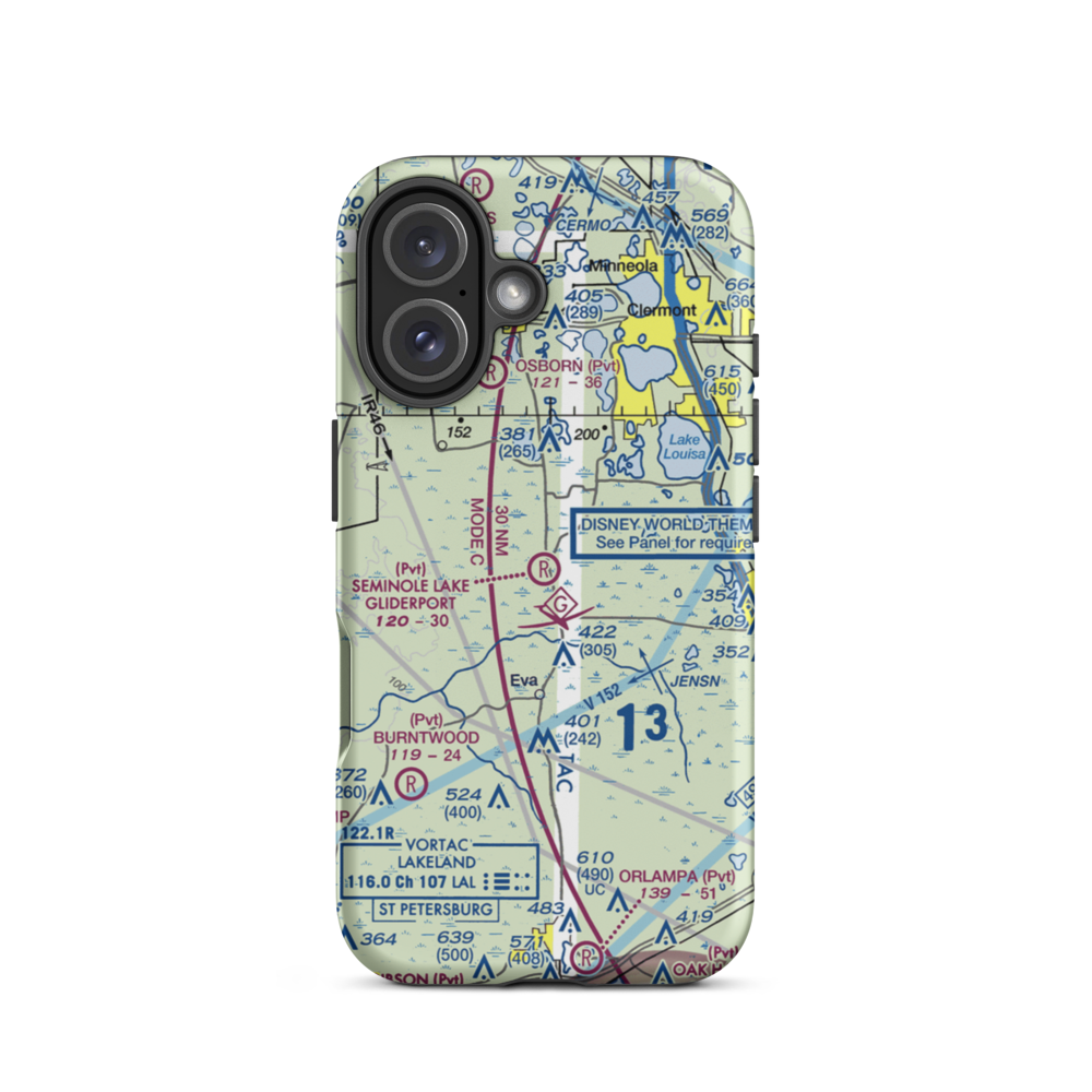 Seminole Lake Gliderport (6FL0) VFR Sectional  Tough iPhone Case iPhone 16 model shown
