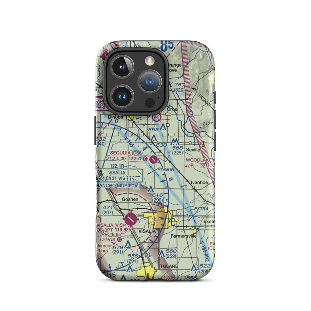 Sequoia Field (D86) VFR Sectional  Tough iPhone Case iPhone 16 Pro model shown
