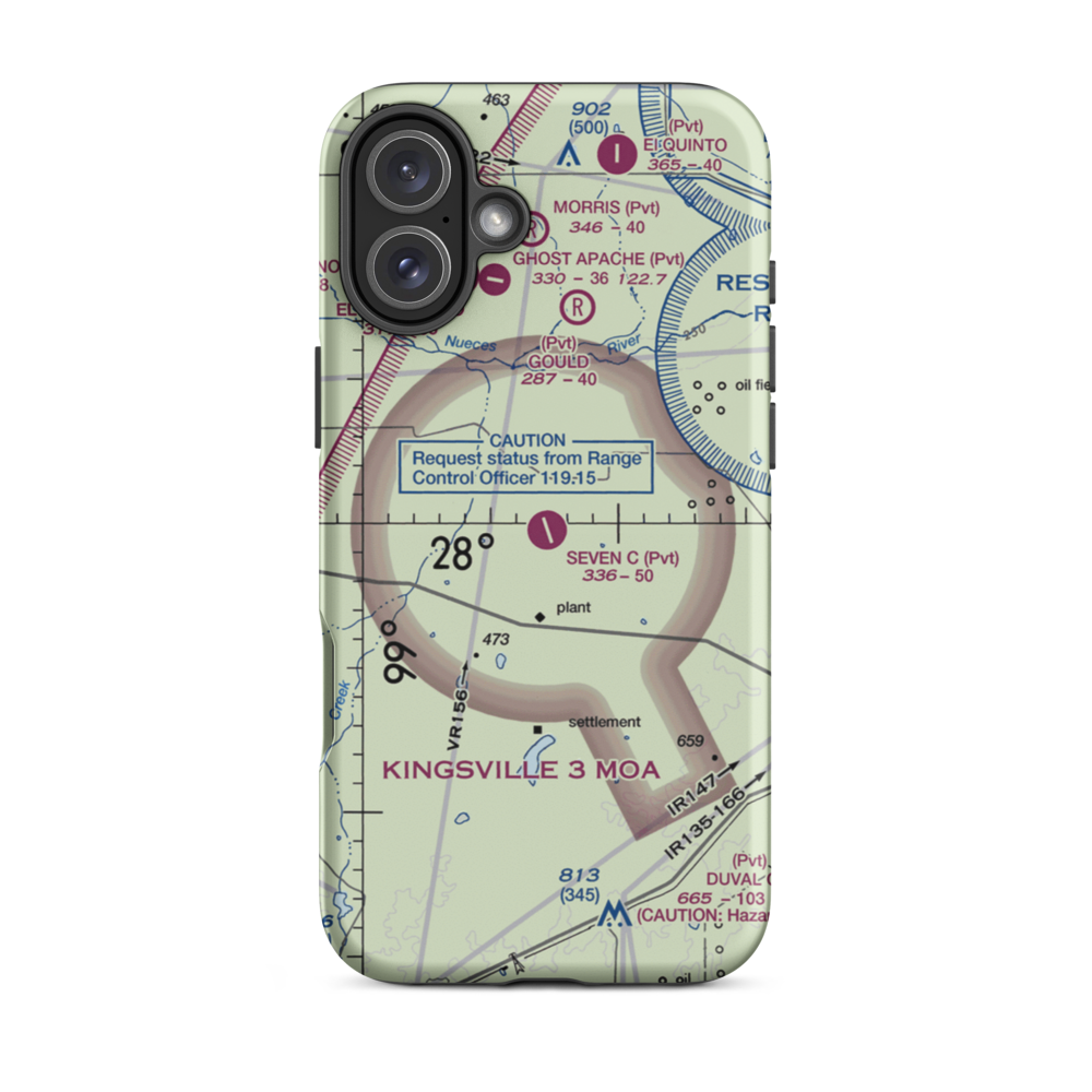 Seven C's Ranch Airport (0XA4) VFR Sectional  Tough iPhone Case iPhone 16 Plus model shown