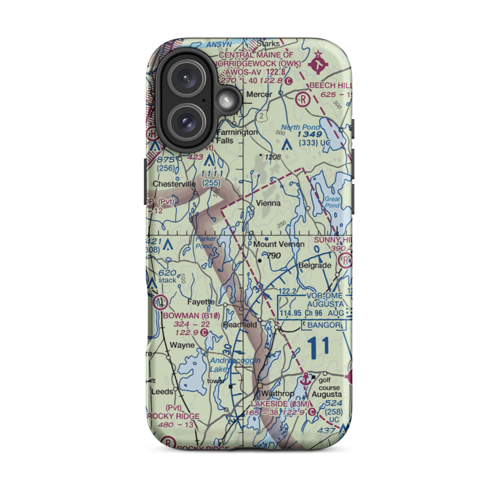 Seven G S Seaplane Base (75B) VFR Sectional  Tough iPhone Case iPhone 16 Plus model shown