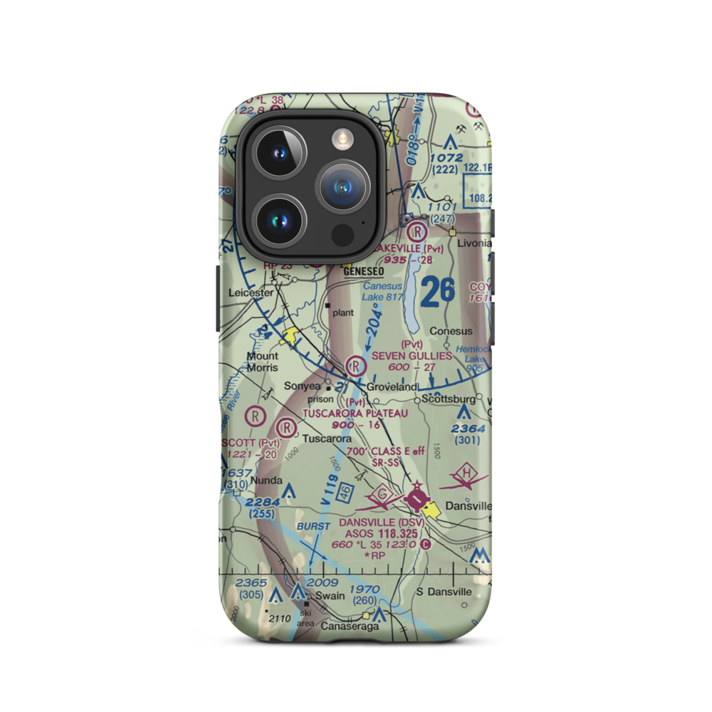 Seven Gullies Airport (0NK3) VFR Sectional  Tough iPhone Case iPhone 16 Pro model shown