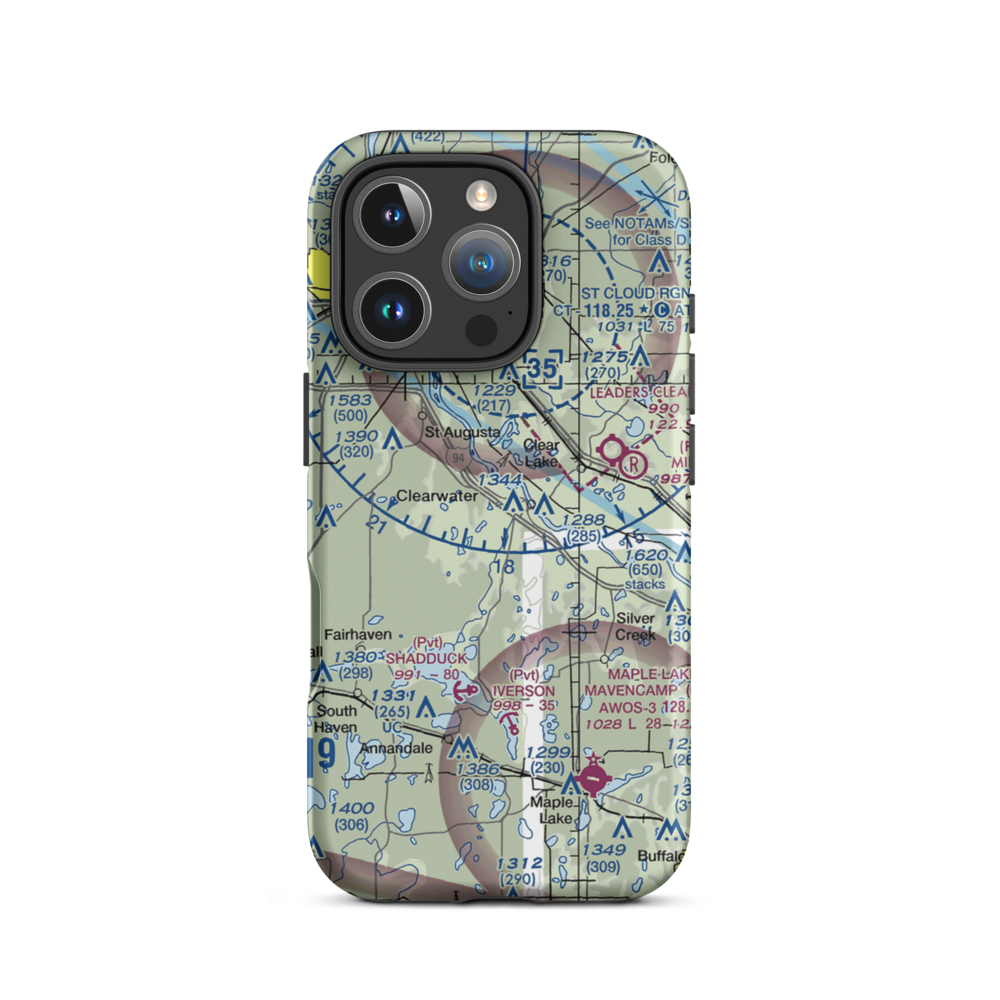 Seven Hills Airport (5MN4) VFR Sectional  Tough iPhone Case iPhone 16 Pro model shown