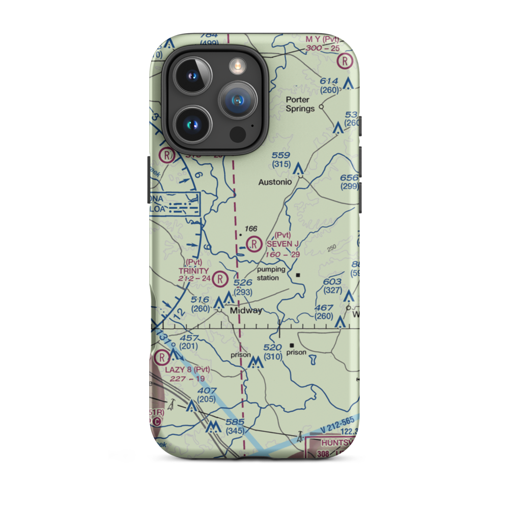 Seven J Stock Farm Airport (85XS) VFR Sectional  Tough iPhone Case iPhone 16 Pro Max model shown