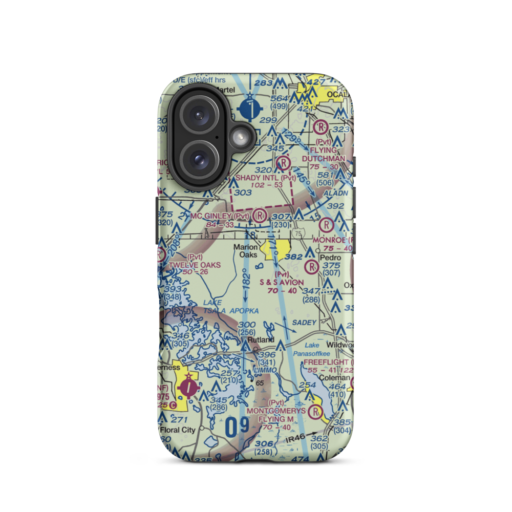 Seven Springs Ranch Airport (FL76) VFR Sectional  Tough iPhone Case iPhone 16 model shown