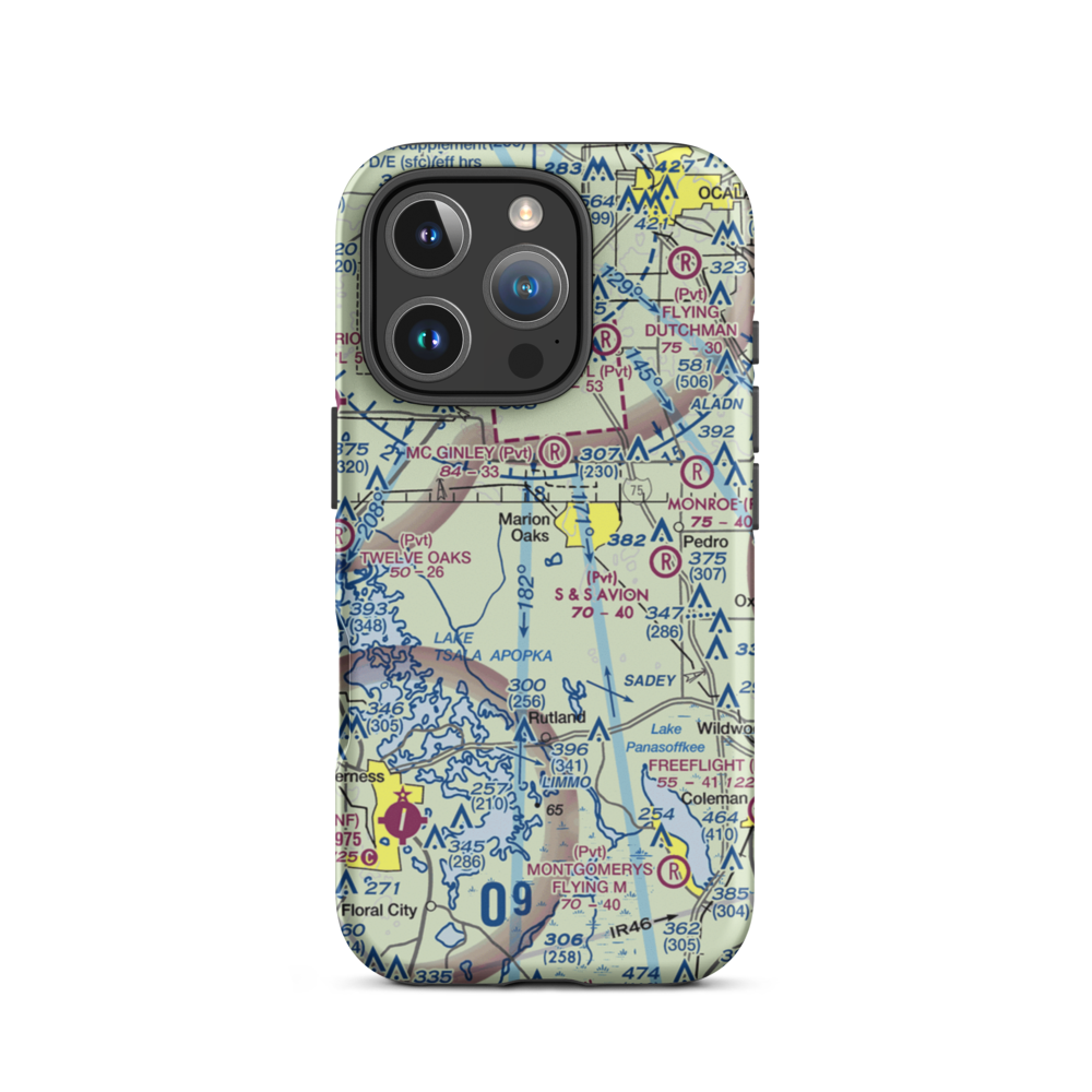 Seven Springs Ranch Airport (FL76) VFR Sectional  Tough iPhone Case iPhone 16 Pro model shown
