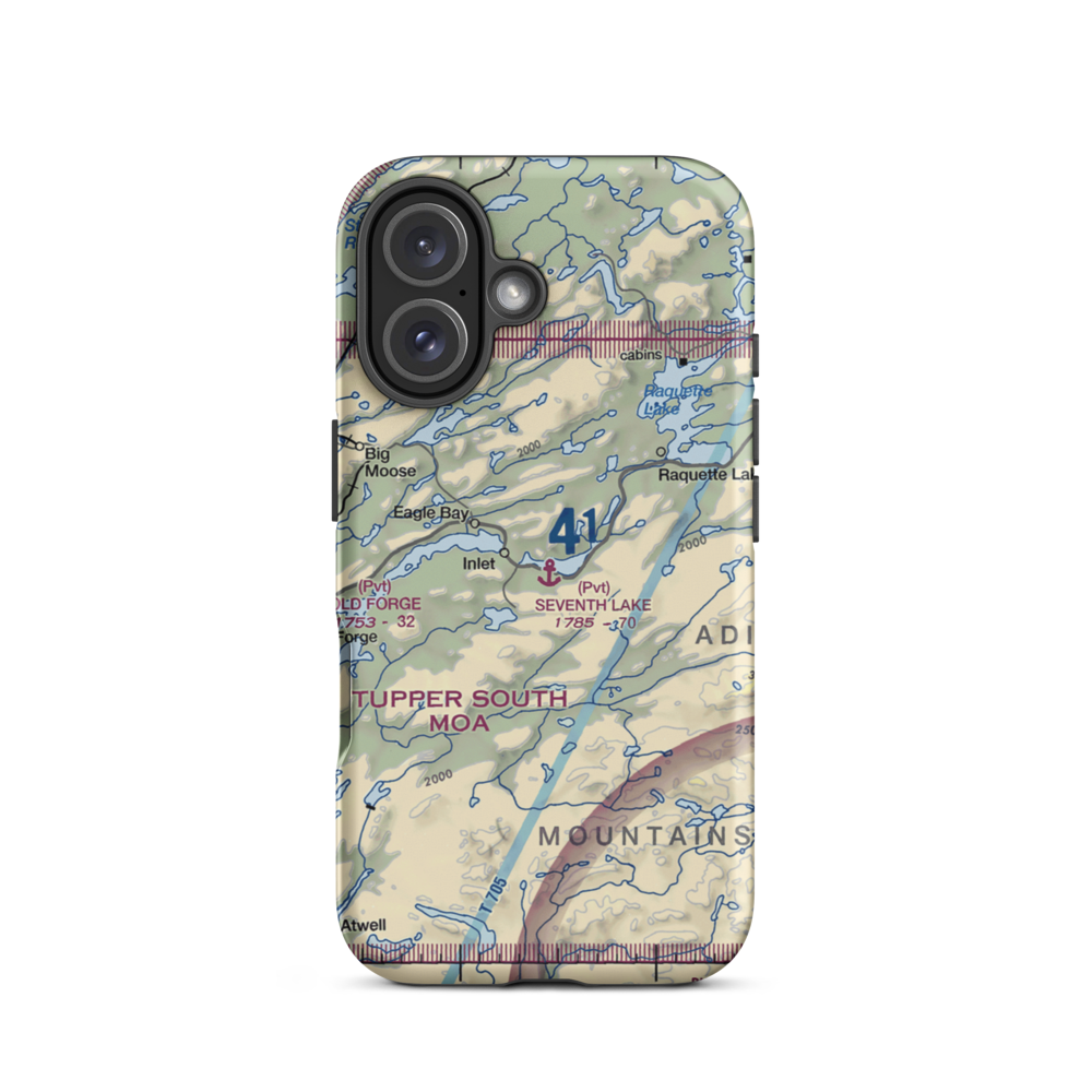 Seventh Lake Seaplane Base (NK15) VFR Sectional  Tough iPhone Case iPhone 16 model shown