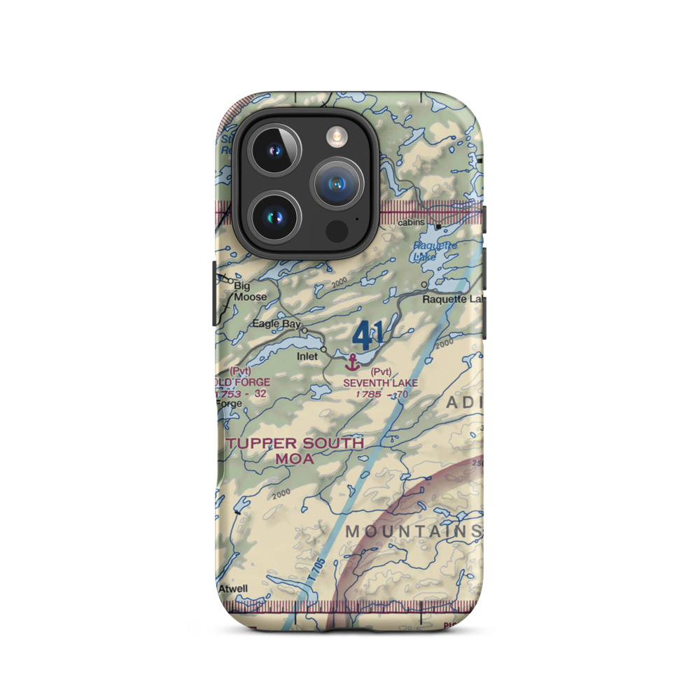 Seventh Lake Seaplane Base (NK15) VFR Sectional  Tough iPhone Case iPhone 16 Pro model shown