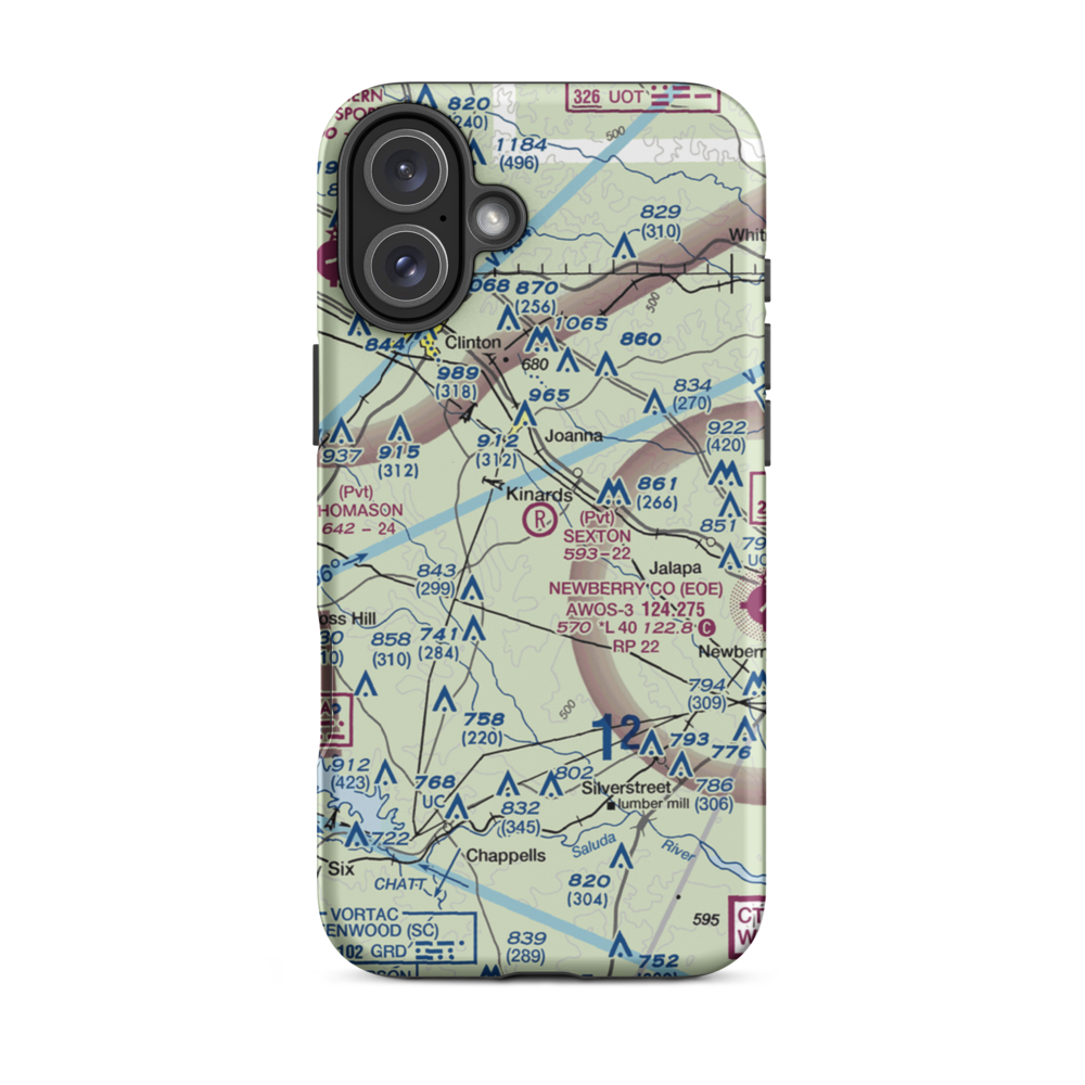 Sexton Airport (19SC) VFR Sectional  Tough iPhone Case iPhone 16 Plus model shown