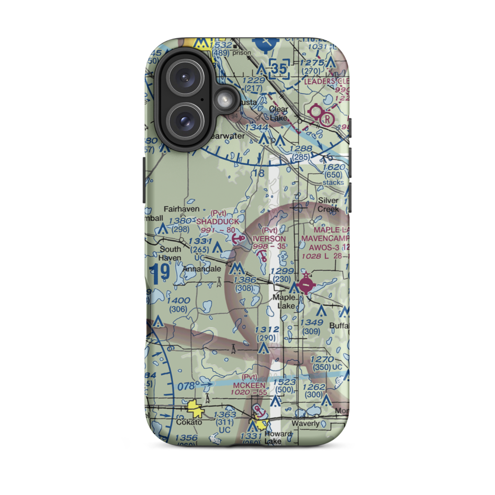 Shadduck Seaplane Base (3MN0) VFR Sectional  Tough iPhone Case iPhone 16 Plus model shown