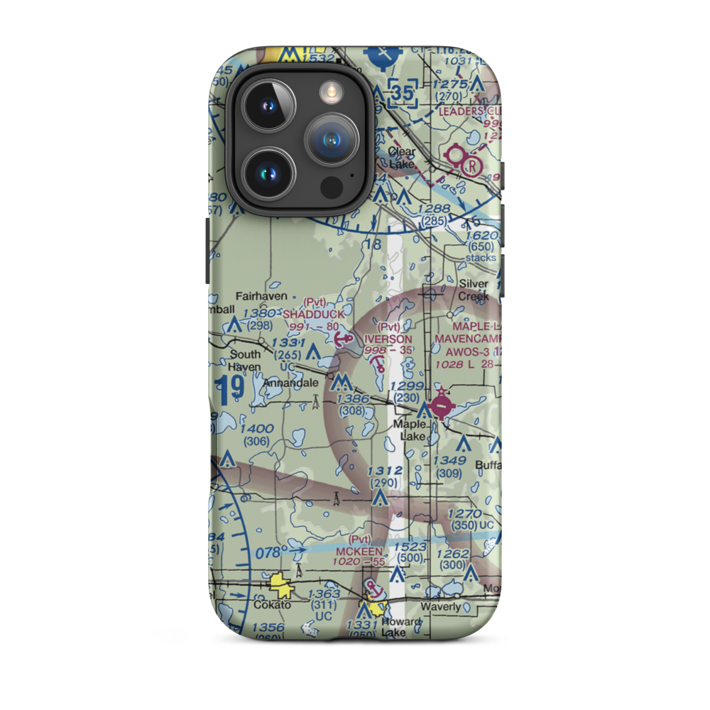 Shadduck Seaplane Base (3MN0) VFR Sectional  Tough iPhone Case iPhone 16 Pro Max model shown