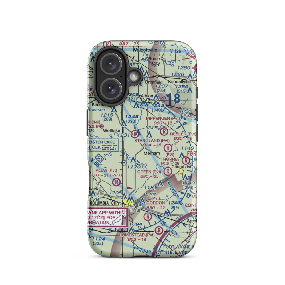 Shaffer Airport (9II0) VFR Sectional  Tough iPhone Case iPhone 16 model shown