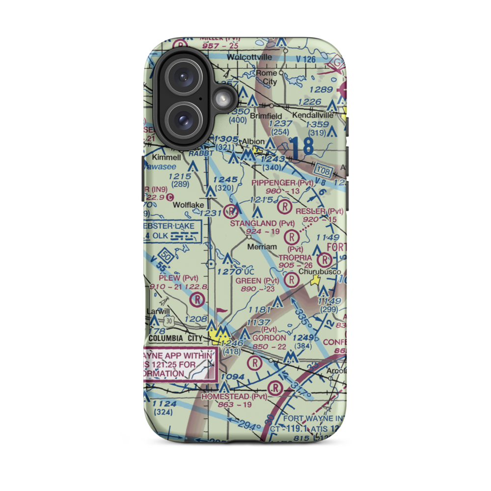 Shaffer Airport (9II0) VFR Sectional  Tough iPhone Case iPhone 16 Plus model shown