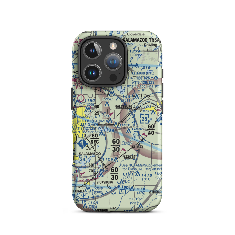 Shafter Airport (MI77) VFR Sectional  Tough iPhone Case iPhone 16 Pro model shown
