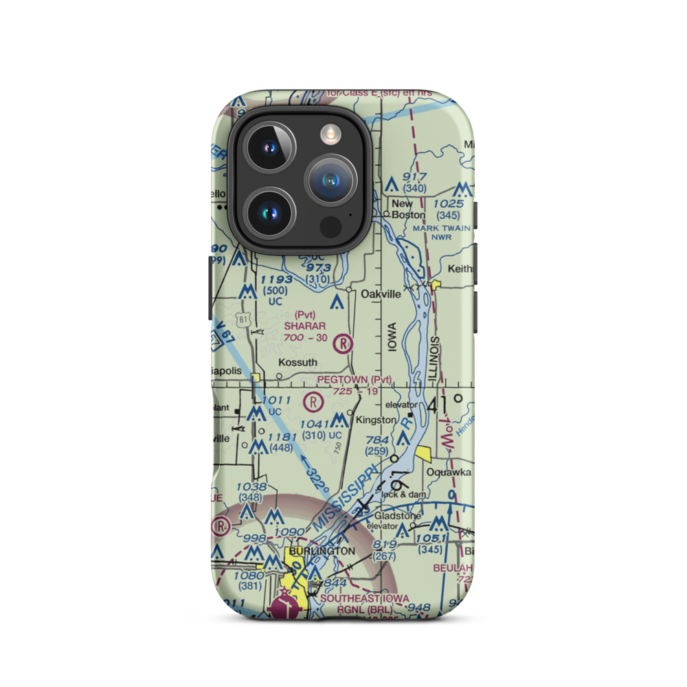 Sharar Field (0IA4) VFR Sectional  Tough iPhone Case iPhone 16 Pro model shown