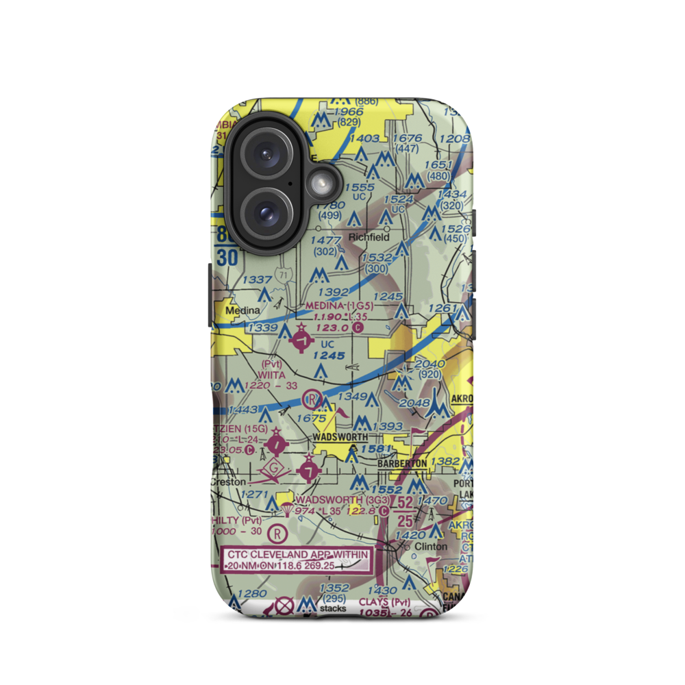 Sharondale Field (OI46) VFR Sectional  Tough iPhone Case iPhone 16 model shown