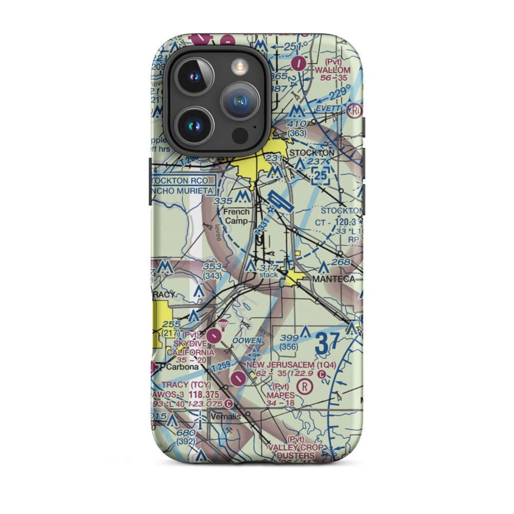 Sharpe AAF (LRO) VFR Sectional  Tough iPhone Case iPhone 16 Pro Max model shown