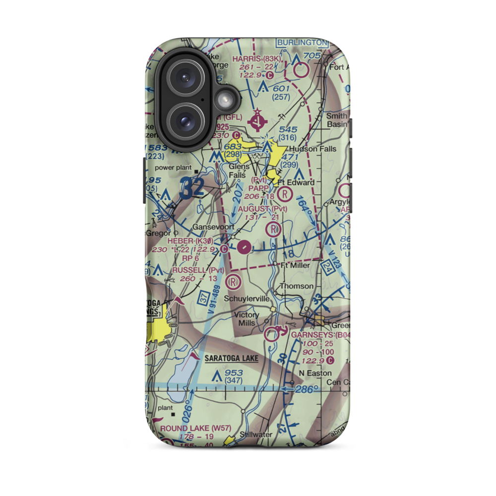 Shaw Field (7NY8) VFR Sectional  Tough iPhone Case iPhone 16 Plus model shown