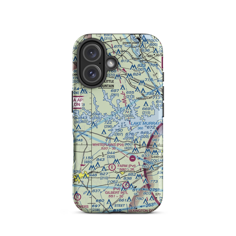 Shealy Airport (SC14) VFR Sectional  Tough iPhone Case iPhone 16 model shown