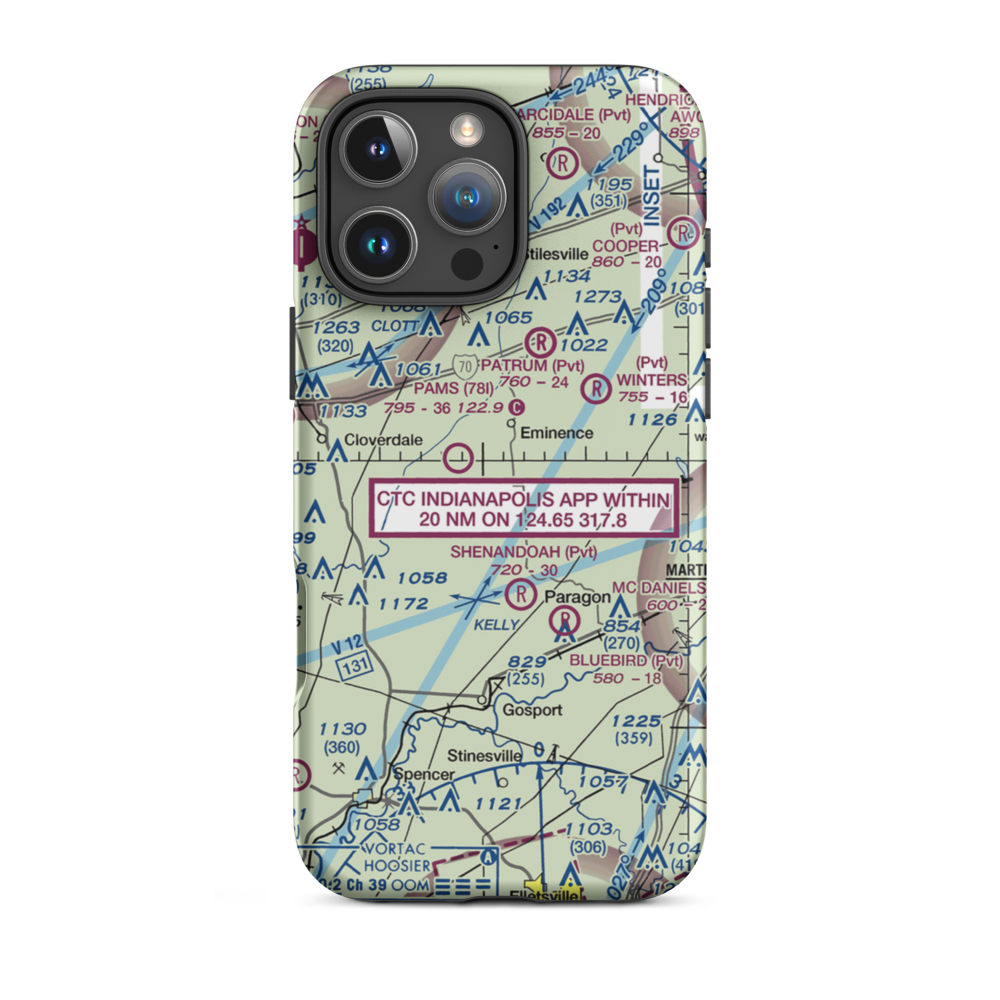 Shearer STOLport (1IN1) VFR Sectional  Tough iPhone Case iPhone 16 Pro Max model shown