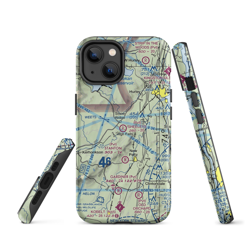 Sheeley's Farm Airport (NK08) VFR Sectional  Tough iPhone Case iPhone 14 model shown