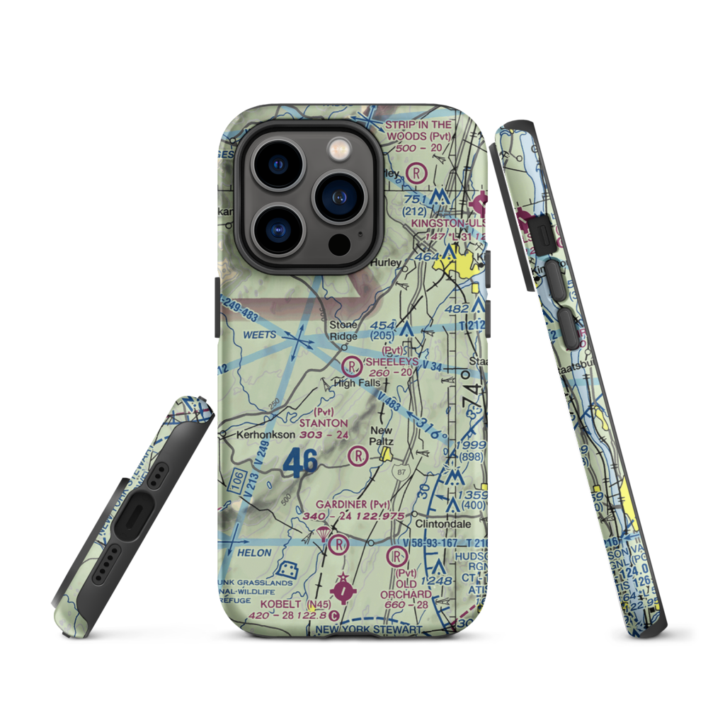 Sheeley's Farm Airport (NK08) VFR Sectional  Tough iPhone Case iPhone 14 Pro model shown