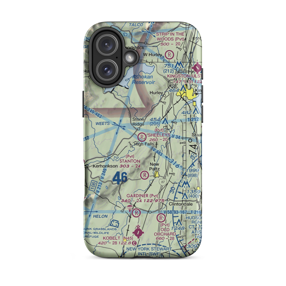 Sheeley's Farm Airport (NK08) VFR Sectional  Tough iPhone Case iPhone 16 Plus model shown