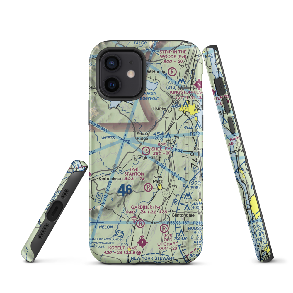 Sheeley's Farm Airport (NK08) VFR Sectional  Tough iPhone Case iPhone 12 model shown