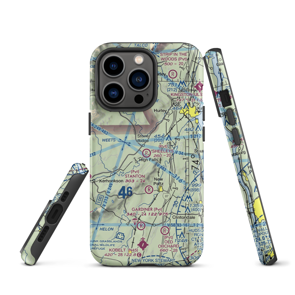 Sheeley's Farm Airport (NK08) VFR Sectional  Tough iPhone Case iPhone 13 Pro model shown