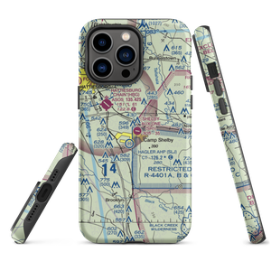 Shelby Auxiliary Field One Airport (SH1) VFR Sectional  Tough iPhone Case