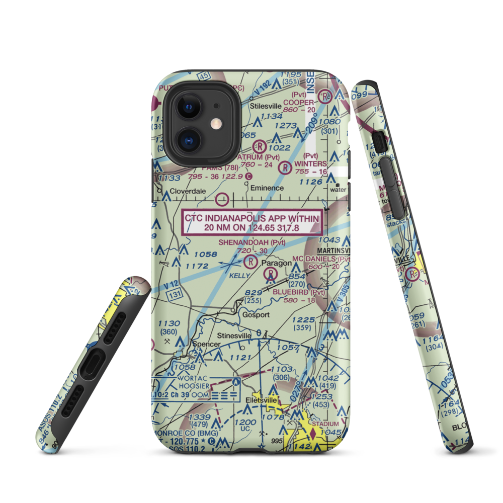 Shenandoah Flying Field (3II1) VFR Sectional  Tough iPhone Case iPhone 11 model shown