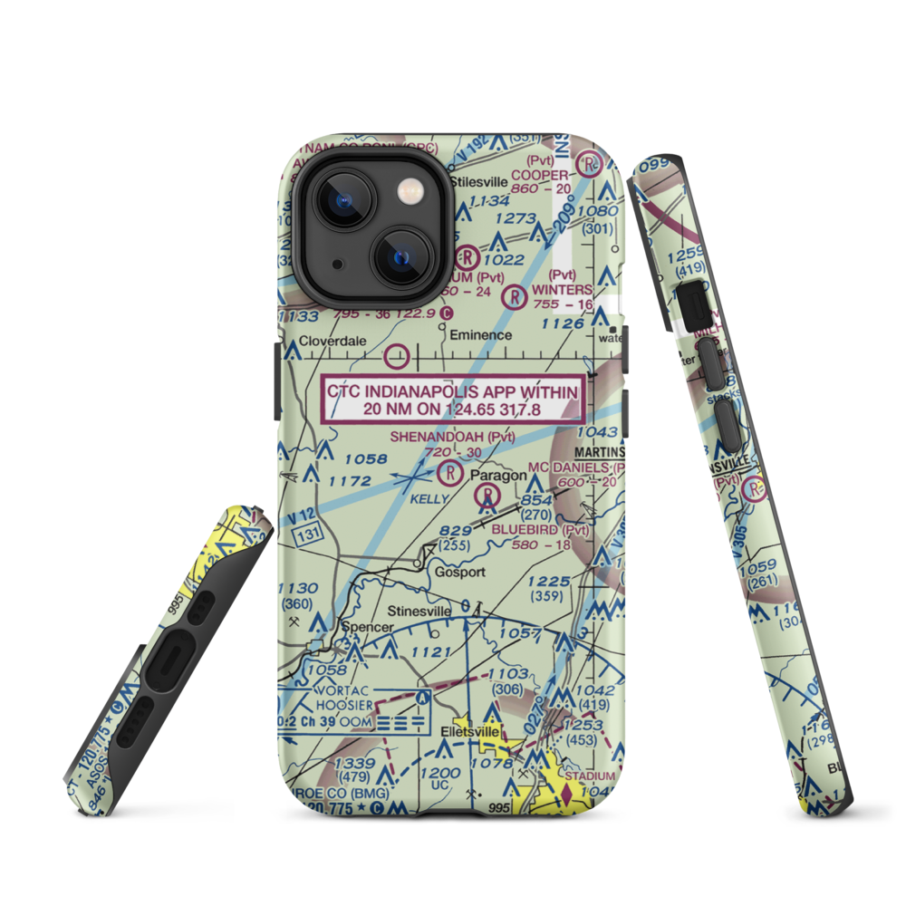Shenandoah Flying Field (3II1) VFR Sectional  Tough iPhone Case iPhone 14 model shown