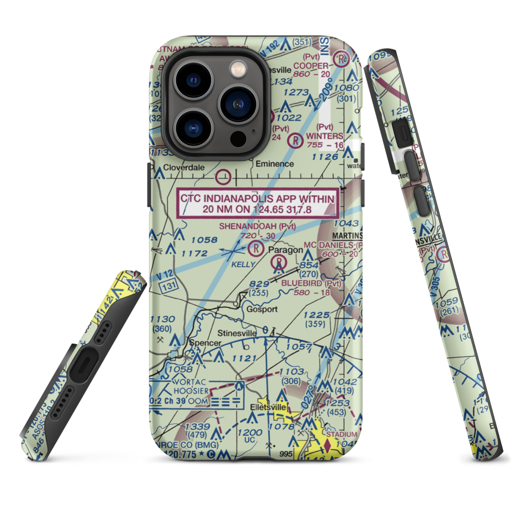Shenandoah Flying Field (3II1) VFR Sectional  Tough iPhone Case iPhone 14 Pro Max model shown
