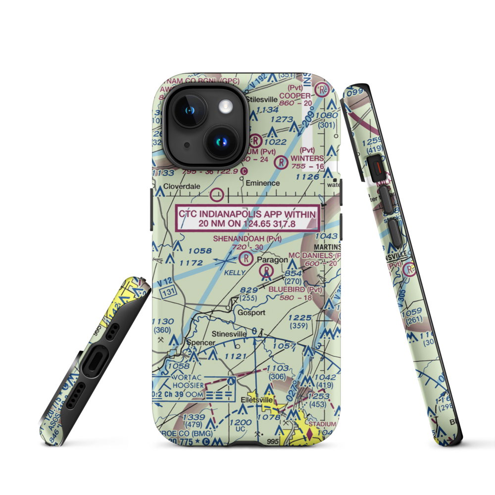 Shenandoah Flying Field (3II1) VFR Sectional  Tough iPhone Case iPhone 15 model shown